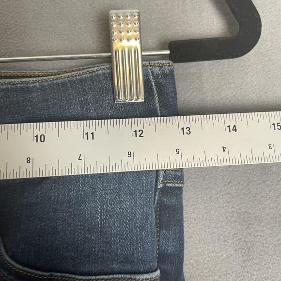 Spanx Jeans Womens Small Blue Distressed Skinny Stretch Pull On Denim Casual - Picture 10 of 12